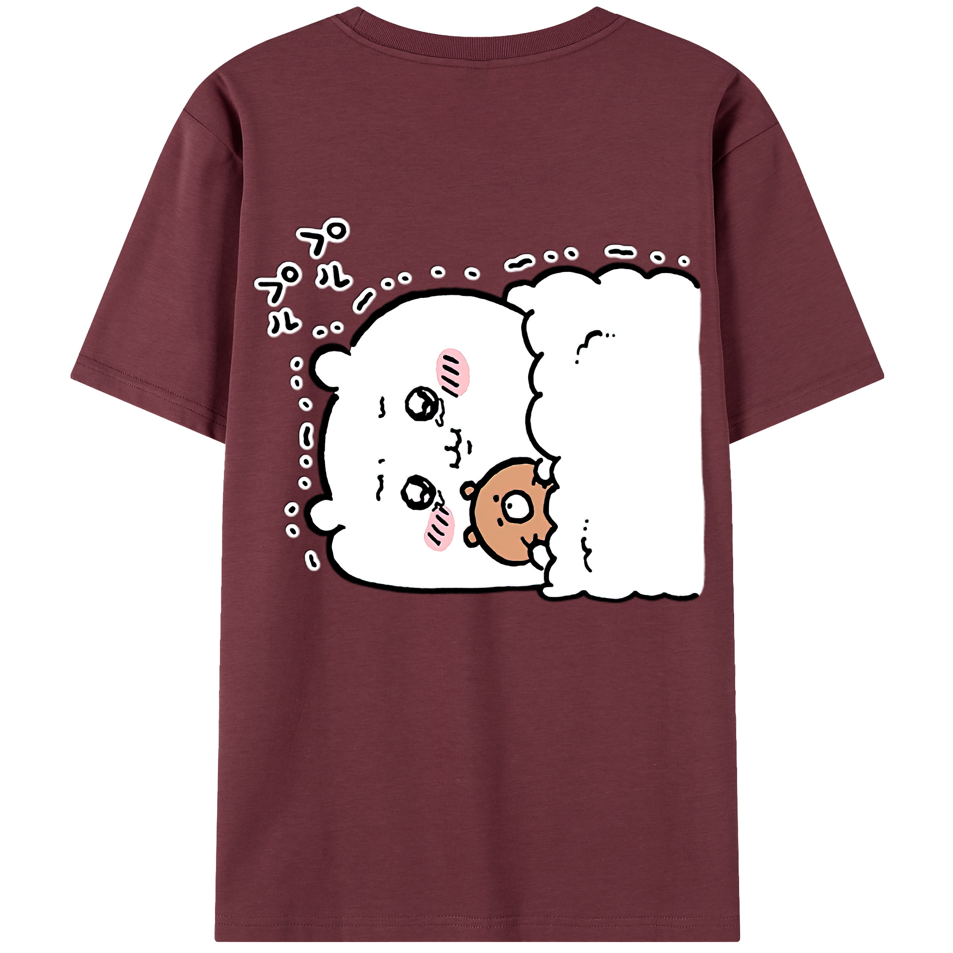（画像用） ちいかわ ちいかわ Chii-kawa chiikawa 綿100％半袖Tシャツ（背面プリント）